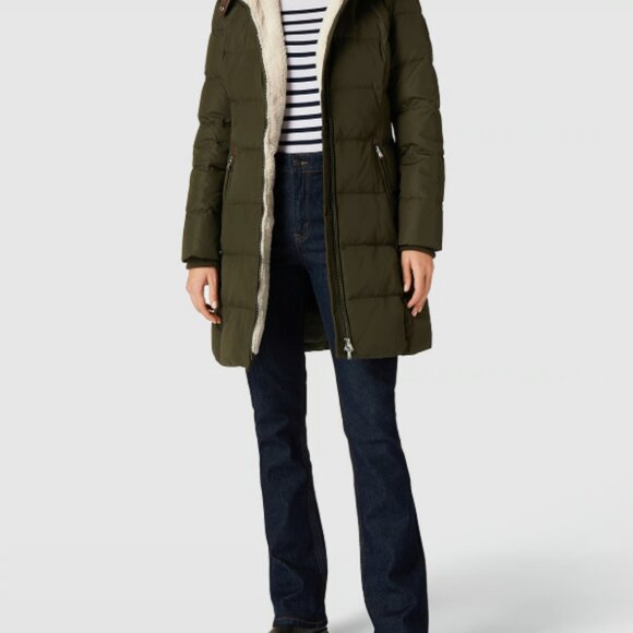 NWT Ralph Lauren women's Faux-Fur-Trim Hooded Down Puffer Coat - Olive Size PL - Picture 4 of 14